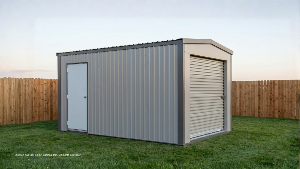 Roll-Up Door + Swing Door - Ash Gray/Charcoal (Workshop)